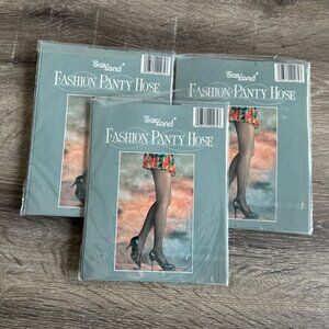 Sox Land New Factory Sealed Fashion Panty Hose Gold on Black Women's Size OS.